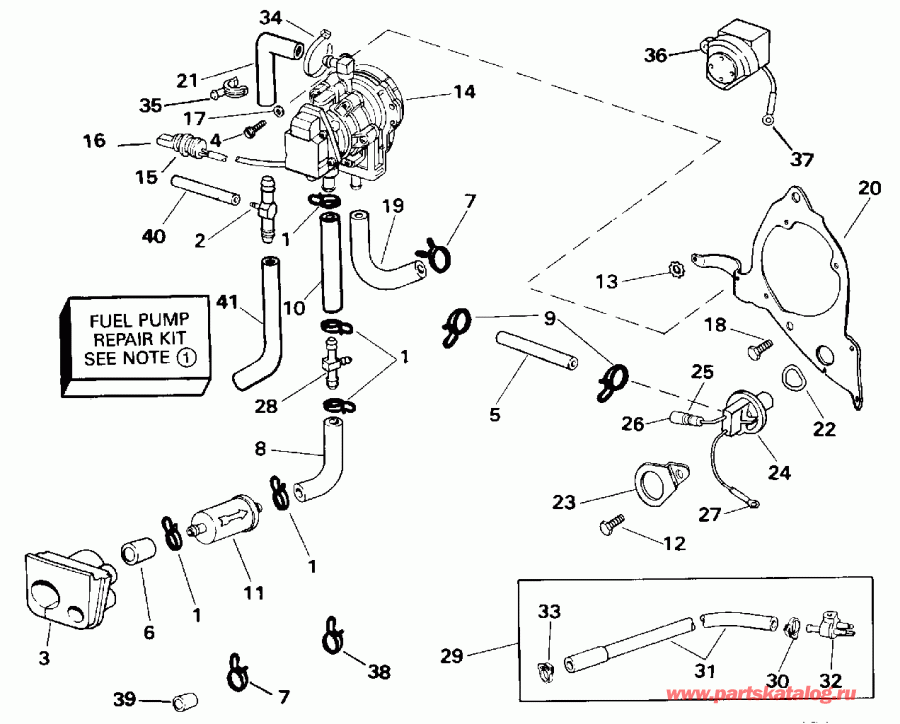 �������� ����� EVINRUDE E200CXATS 1993  - el Pump / el �����