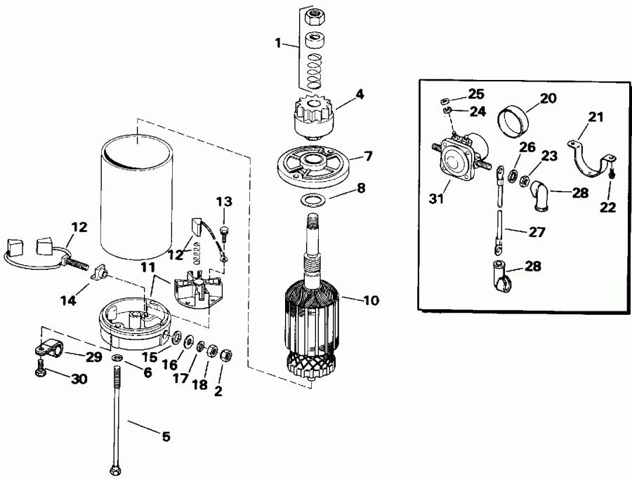 ��������� �������� ����� EVINRUDE E200CZATS 1993  - Johnson - 200 Stl, Vj200sl, 225stll / Johnson - 200 Stl, Vj200sl, 225stll