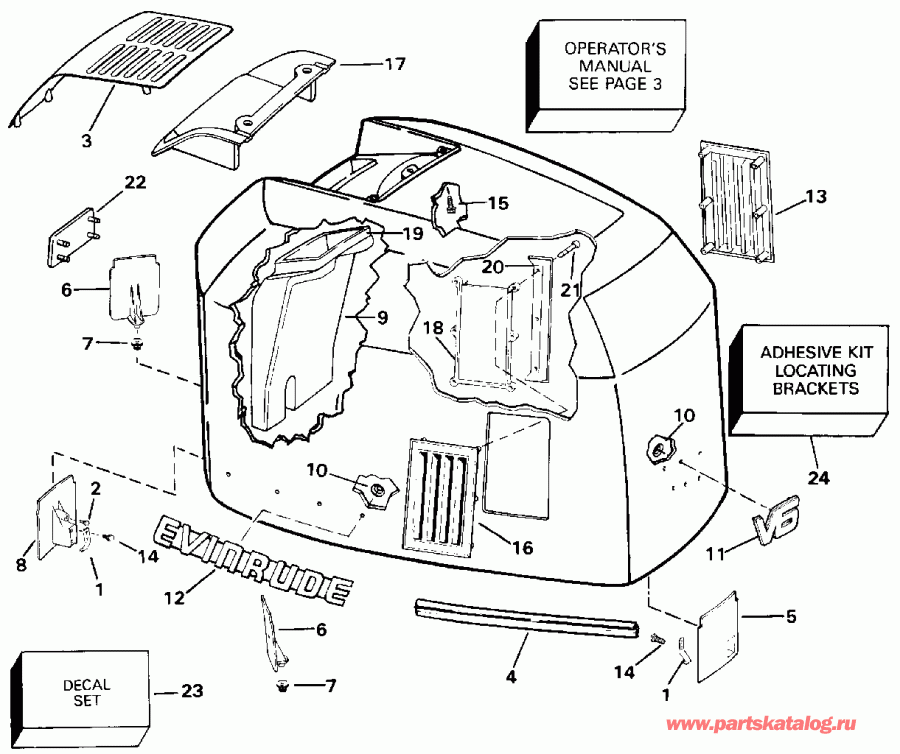 ��������� ����� Evinrude E200STLETC 1993  - Evinrude - 200 Stl, Ve200sl, 225stl / Evinrude - 200 Stl, Ve200sl, 225stl
