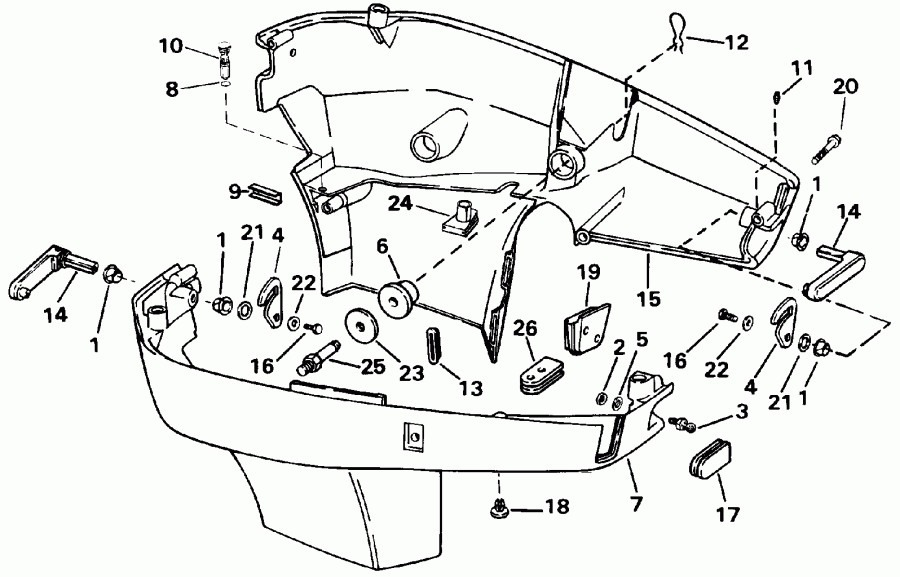  EVINRUDE E200TXETF 1993  - wer Engine Cover