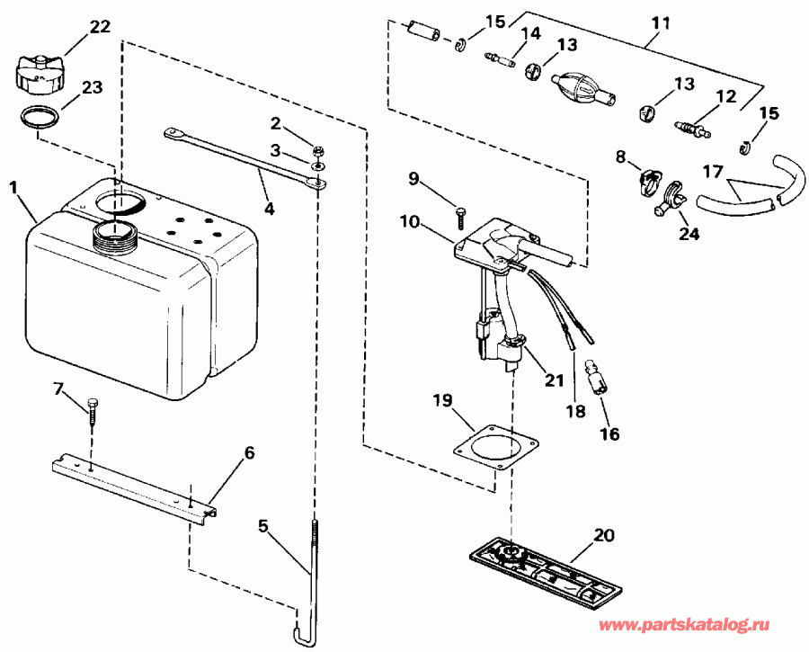 ����� Evinrude E200TZATF 1993  - 3.0 Gallon - 3.0 ������