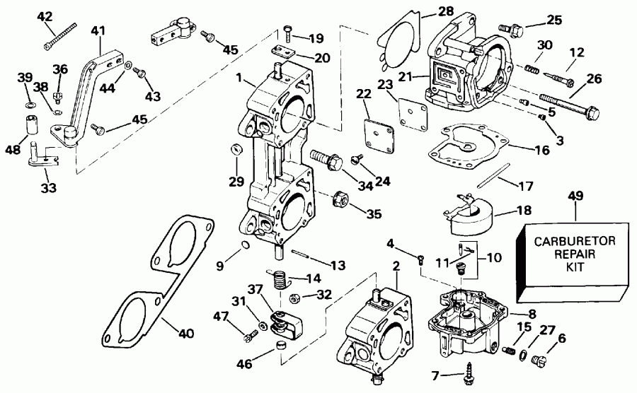 ��������� Evinrude E200TZATS 1993  - 225 Suffix 