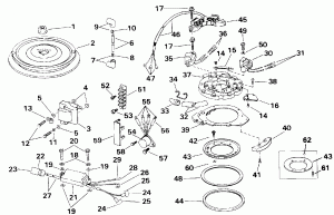 ������ ��������� (�����) - Johnson - 200tx, 200cx, 225 (Engine Cover - Johnson - 200tx, 200cx, 225)
