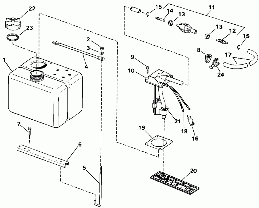 ��������� Evinrude E200TZATS 1993  - 3.0 Gallon