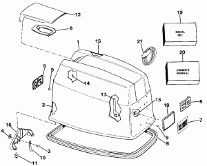 ������ ��������� (�����) - Evinrude (Engine Cover - Evinrude)