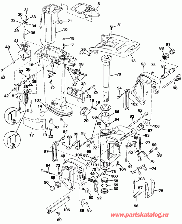 ����� EVINRUDE E20CRETS 1993  - dsection - dsection