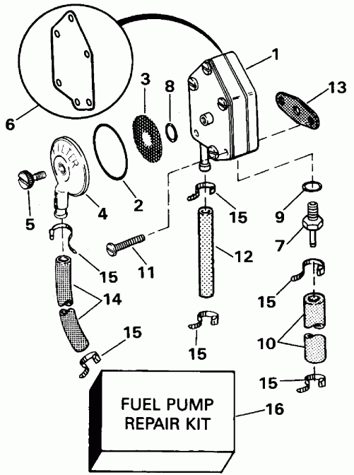  EVINRUDE E20CRLETS 1993  - el  - el Pump