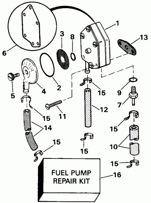����� EVINRUDE E20CRLETS 1993  - el ����� - el Pump