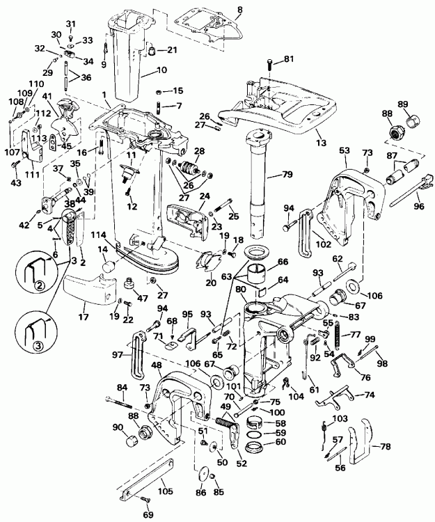  EVINRUDE E20ELETS 1993  - dsection