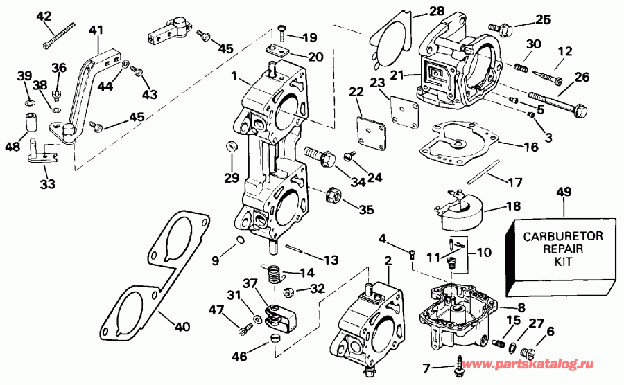 ����� EVINRUDE E225CXATF 1993  - 225 Suffix 