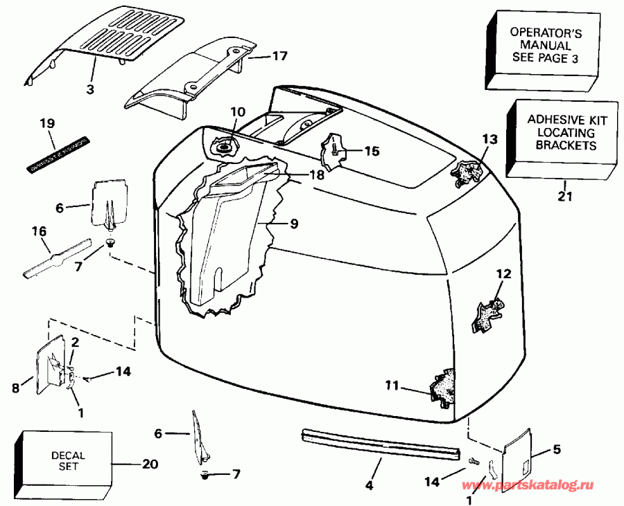 ��������� ��������� EVINRUDE E225CXETA 1993  - Johnson - 200tx, 200cx, 225