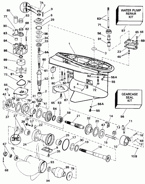 ��������� Evinrude E225CXETA 1993  - �������� ��������