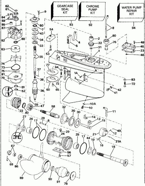    E225CXETF 1993  - linder & Crankcase - linder &  