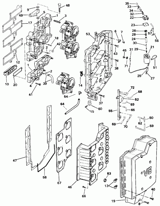 ��������� ����� EVINRUDE E225CZATF 1993  - 