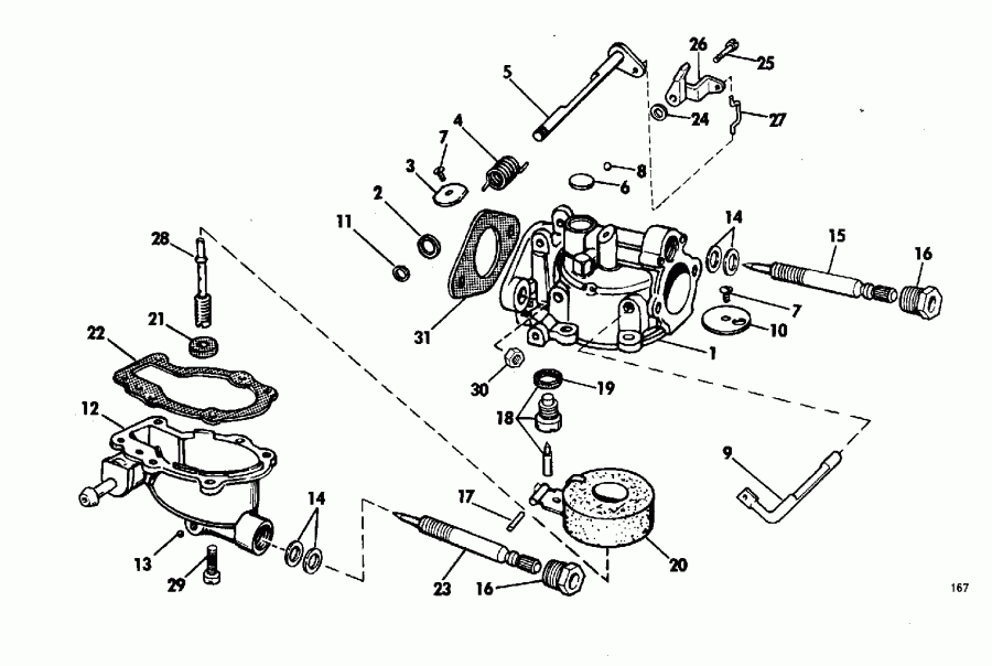  Evinrude 4902B 1969  - rburetor Group