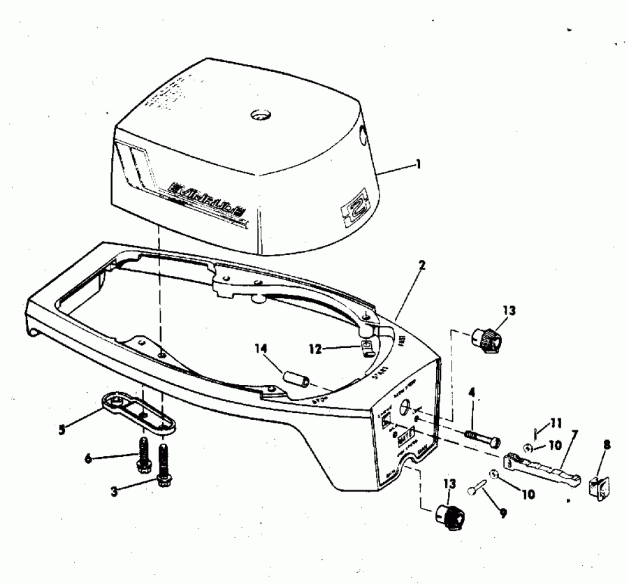   Evinrude 2202M 1972  - tor Cover - tor 