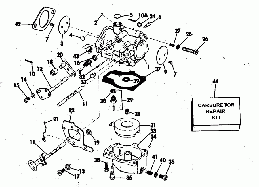  EVINRUDE 70573B 1975  - rburetor / rburetor