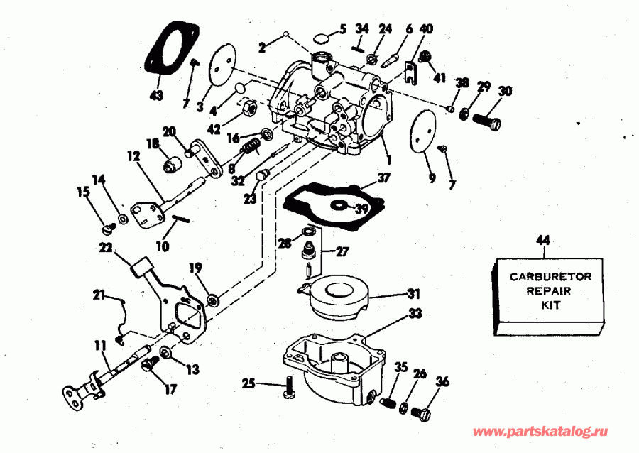  EVINRUDE 55773D 1977  - rburetor - rburetor