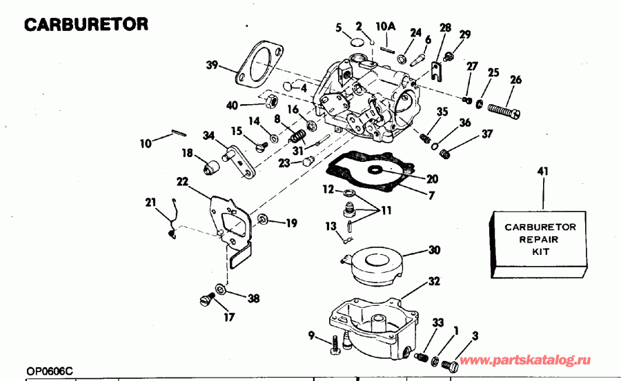   E75TRLCIH 1981  - rburetor 15 Inch Transom - rburetor 15 Inch Transom