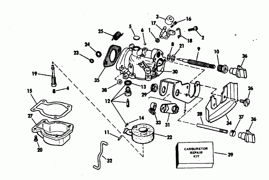  Evinrude E4WCNR 1982  - rburetor - rburetor