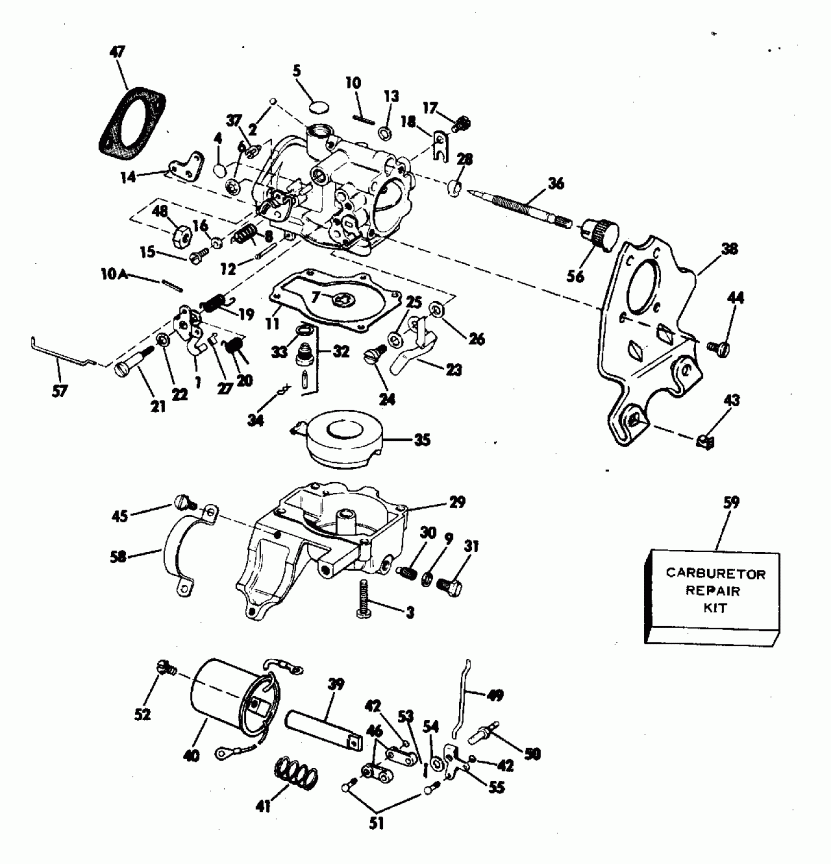  Evinrude E35ECTS 1983  - rburetor / rburetor
