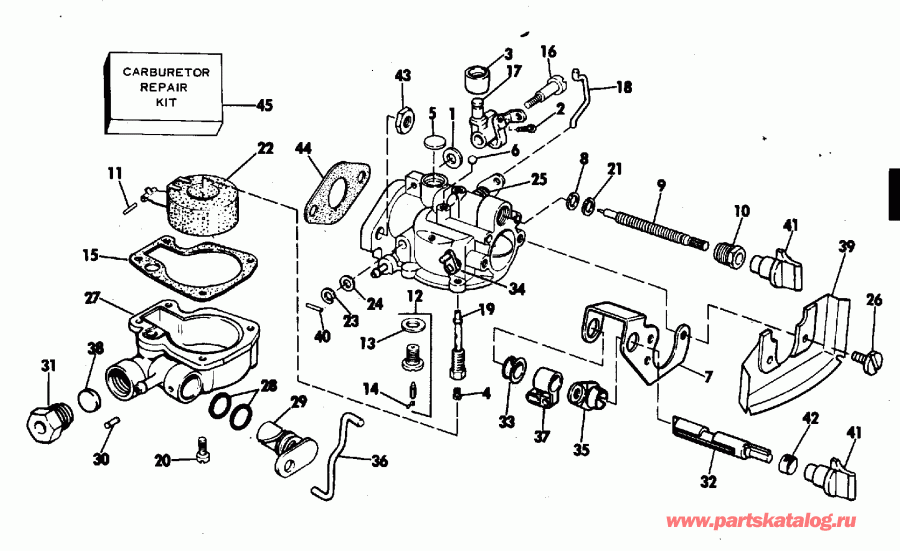   EVINRUDE E4BRHCTA 1983  - rburetor / rburetor