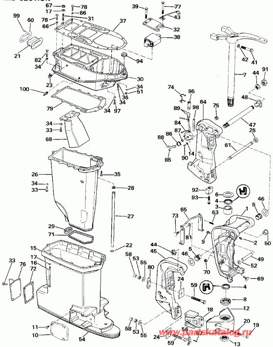 Evinrude E275PXCUR 1987  - dsection - dsection