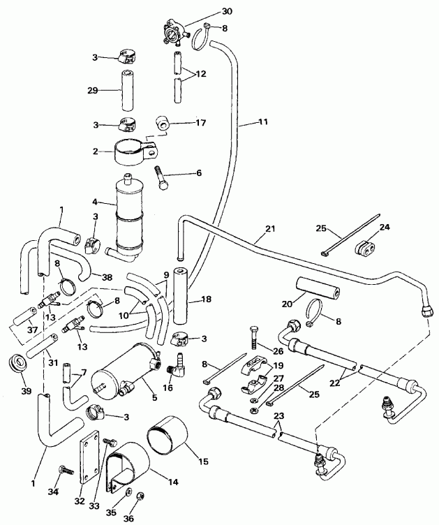  Evinrude E300PXCUR 1987  - wer   Gro - wer Steering Group