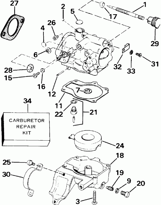  Evinrude E30ECUB 1987  - rburetor