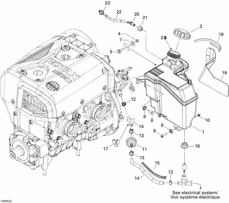 snowmobile ski-doo Expedition 550F, 2005  - Oil System