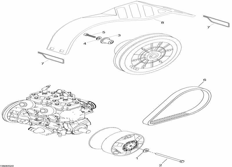 Skidoo Expedition 600 H.O. SDI, 2005  - Pulley System