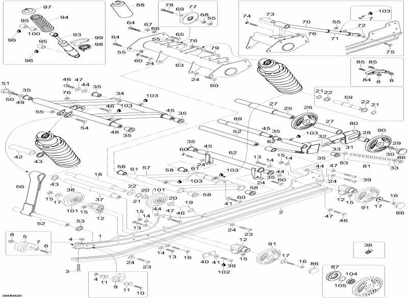 snowmobile SKIDOO  Expedition 600 H.O. SDI, 2005 - Rear Suspension