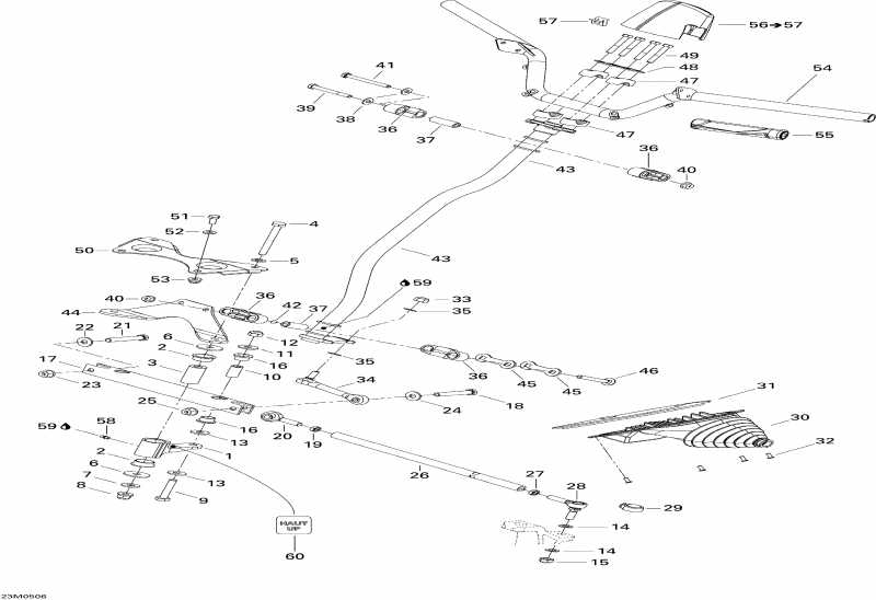 �������� Skidoo GSX 500SS, 2005 ������ - Steering System