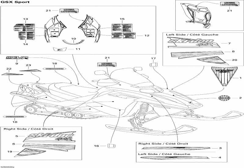 snowmobile BRP - Decals Sport