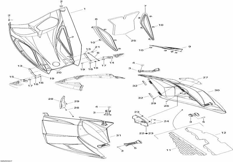 �������� BRP SkiDoo ����������� GSX 600 HO SDI, 2005 - Hood