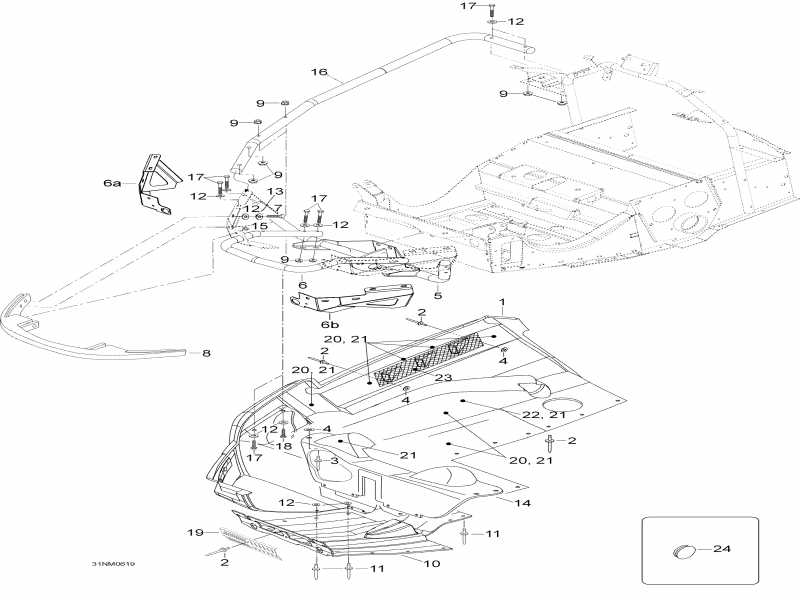 Skidoo Expedition V-1000, 2006  - Bottom Pan