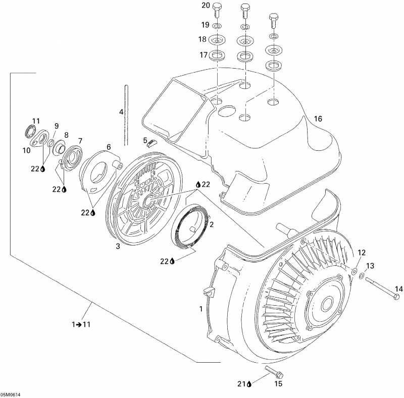 snowmobile Ski Doo - Rewind Starter