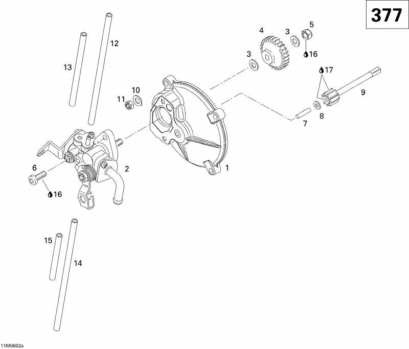 snowmobile BRP SkiDoo - Oil Pump Gsx 377