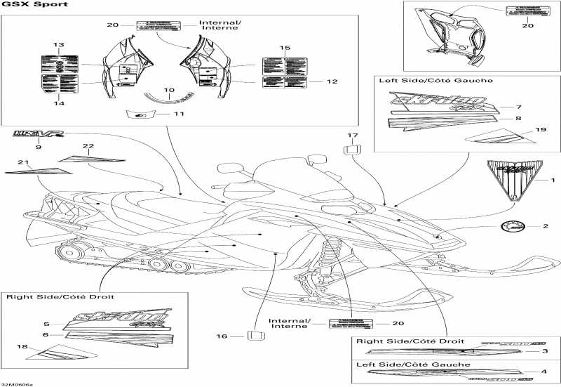 snowmobile Ski-doo ����������� GSX 500SS, 2006 - Decals Sport