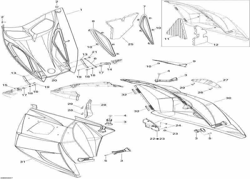  SKIDOO GSX 600 HO SDI, 2006  - Hood
