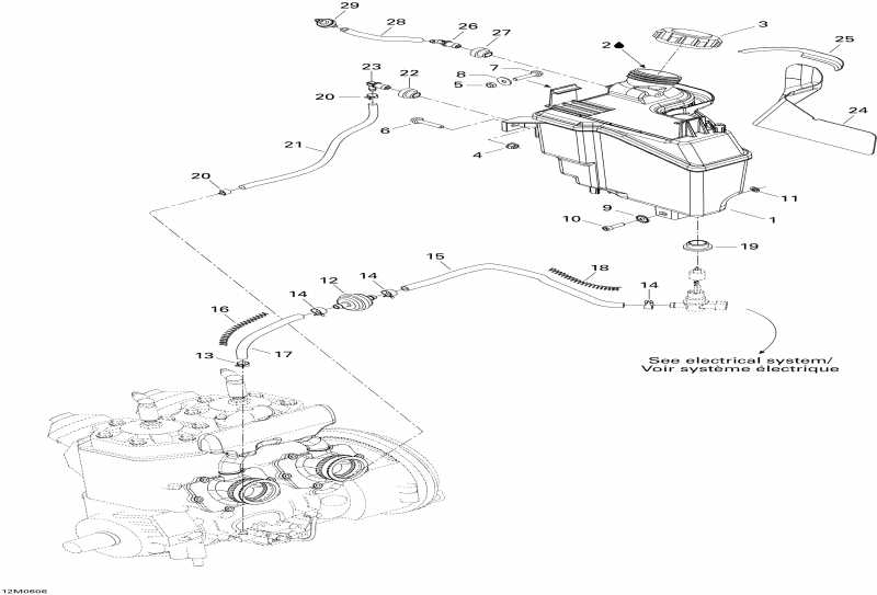 snowmobile BRP GSX 800 HO, 2006  - Oil System