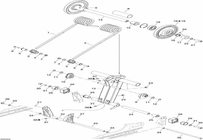 snowmobile Skidoo GSX 800 HO, 2006 - Rear Arm