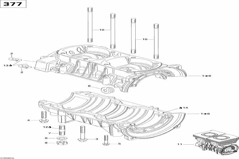 Skidoo  GTX 380F, 2006 - Crankcase (380f)