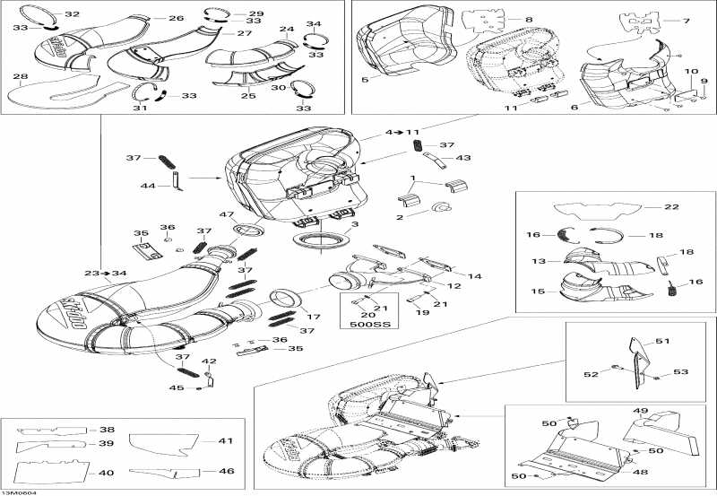 snowmobile SkiDoo  GTX 500SS, 2006 - Exhaust System 593