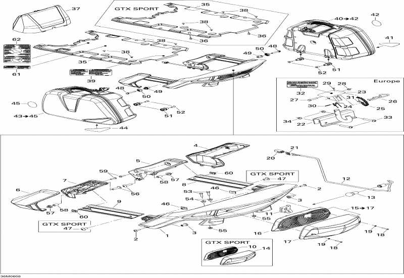  SKIDOO GTX 600 HO SDI, 2006  - Luggage Rack