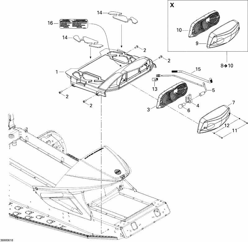 snowmobile  Mach Z 1000 SDI Adrenaline & X, 2006 - Luggage Rack