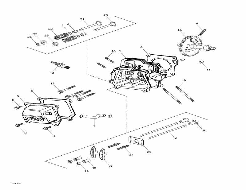  SKIDOO Mini Z, 2006  - Cylinder Head, Camshaft