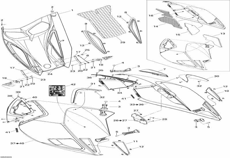 Ski Doo MX Z 1000 SDI Renegade X, 2006 ������ - Hood