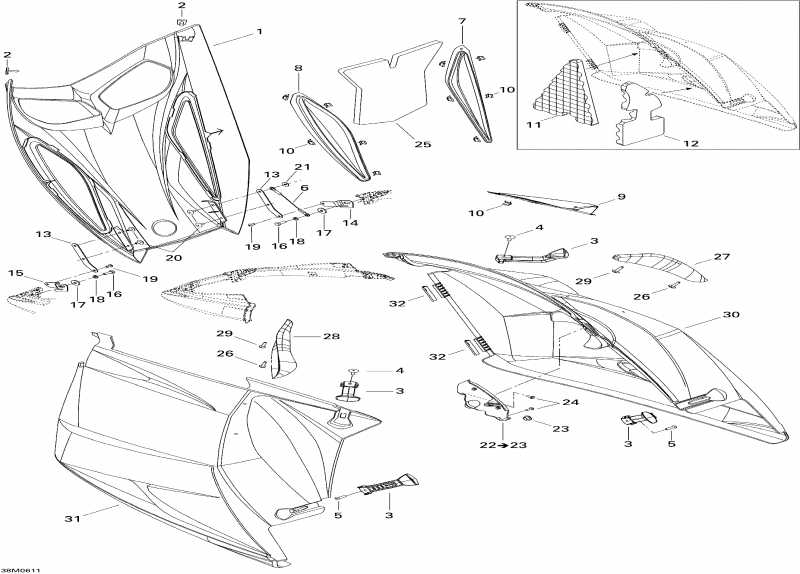    MX Z 600 HO SDI Adrenaline & X, 2006 - Hood