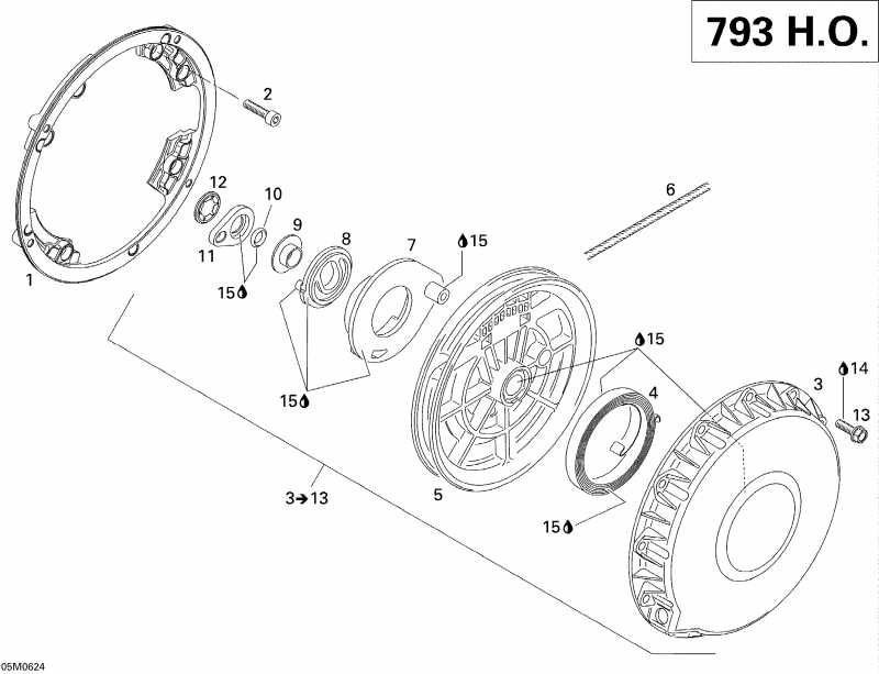 �������� SkiDoo MX Z 800 HO Renegade & Renegade X, 2006 - Rewind Starter